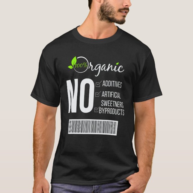 Rolig Vegan T-Shirt 100% Ekologisk Växtbaserad Des (Framsida)