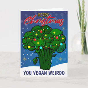 Rolig Vegan Underlighetskort, God Jul Kort