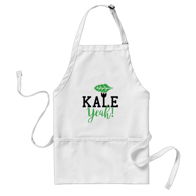 Rolig Vegandesign för Kale Yeah Förkläde (Framsidan)