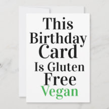 Rolig vegansk glutenfri födelsedagskort