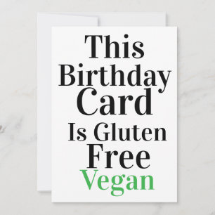 Rolig vegansk glutenfri födelsedagskort inbjudningar