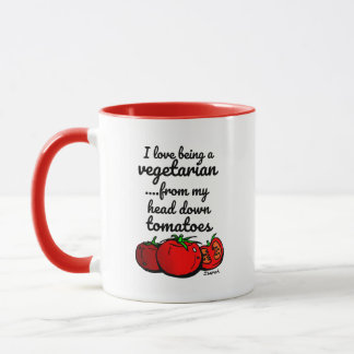 Rolig vegetarisk mugg med vegetarian släkt