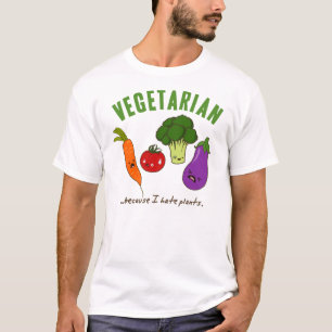 Rolig vegetarisk skjorta - gulliga kawaiigrönsake tee shirt