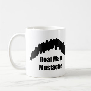 Rolig verklig mustasch för manarkakadammtrasa kaffemugg