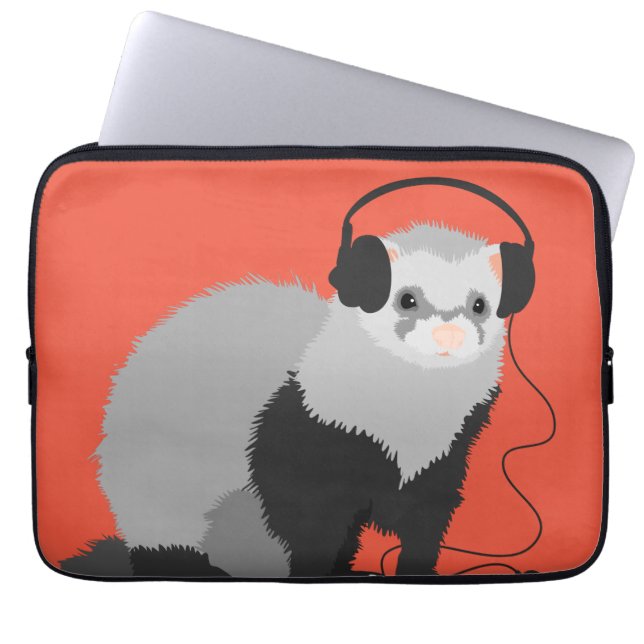 Rolig vessla för musikälskare laptop sleeve (Framsidan)