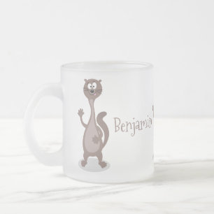 Rolig vessle tecknad illustration frostad glasmugg