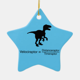 rolig vetenskap för velociraptor julgransprydnad keramik