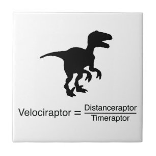 rolig vetenskap för velociraptor kakelplatta
