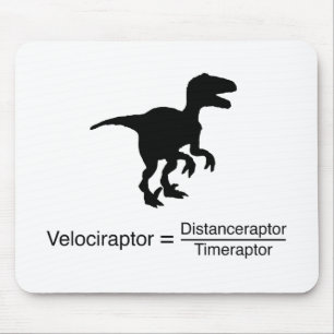 rolig vetenskap för velociraptor musmatta