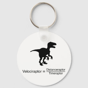 rolig vetenskap för velociraptor nyckelring
