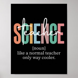 Rolig Vetenskapslärare Definition För Kvinnor Och Poster