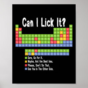 Rolig vetenskapslärare elev Kan jag slicka det Per Poster