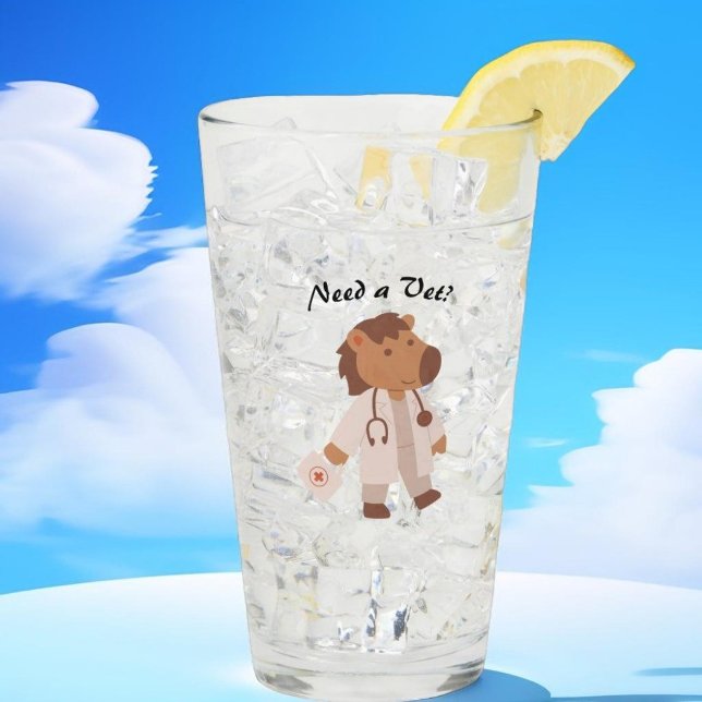 Rolig veterinärhumor Djurvård Citat Glaskopp (Skapare uppladdad)