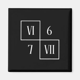 Rolig Vi Vii 6 7 Meme Romerska Siffror Matematik S Magnet