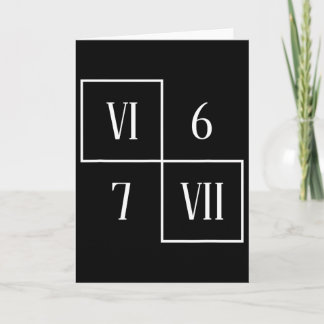 Rolig Vi Vii 6 7 Meme Romerska Siffror Math Sex Sj Kort