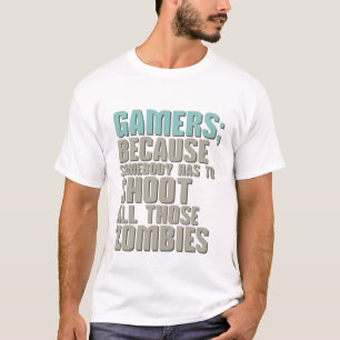 Rolig video GamersZombiesT-tröja T-shirt