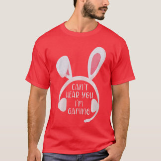 Rolig Video Spel Gaming Påsk Spelare Tjej Kanin Ea T Shirt