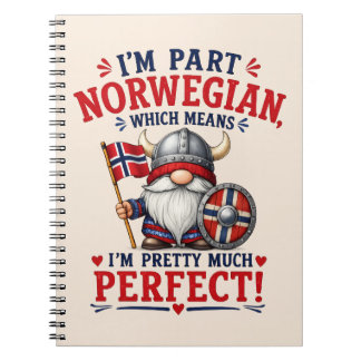 Rolig Viking/Norsk Tomte, "Jag är delvis norsk" Anteckningsbok