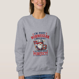 Rolig Viking/Norsk Tomte, "Jag är delvis norsk" T Shirt
