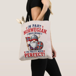 Rolig Viking/Norsk Tomte, "Jag är delvis norsk" Tygkasse
