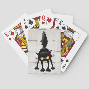Rolig Vild Svart Katt Tecknad Casinokort