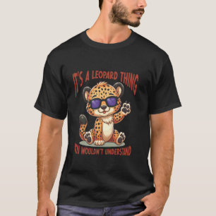 Rolig Vilda Djur Leopard Djurliv Vild Katt T Shirt
