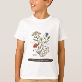 Rolig vildblomma för barn "Vildbarn bokstavligen" T Shirt