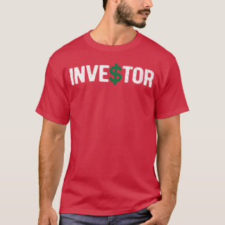 Rolig Vintage Aktiemarknad Investerare Pengar Skyl T Shirt