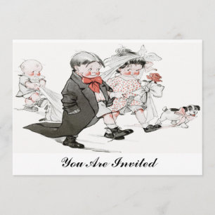 rolig vintage bröllopinbjudan inbjudningar