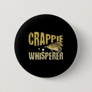 Rolig Vintage Crappie Viska Fiske Knapp