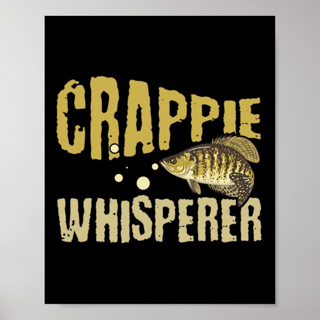 Rolig Vintage Crappie Viskare Fiske  Poster (Framsidan)