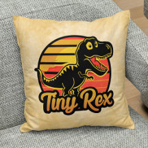 Rolig Vintage Dinosaur Trex vid solnedgång Liten R