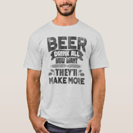 Rolig Vintage - Drick Öl Så Mycket Du Vill T Shirt