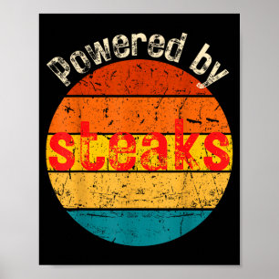 Rolig vintage driven av köttätare kött poster