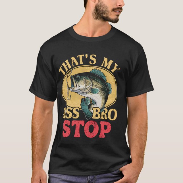 Rolig Vintage Fiske Meme T Shirt (Framsida)