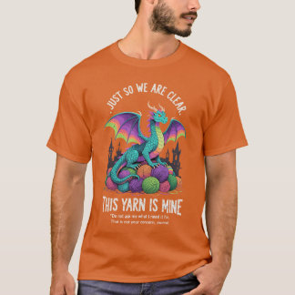Rolig Vintage Garn Drak Stickning Virkning Älskare T Shirt