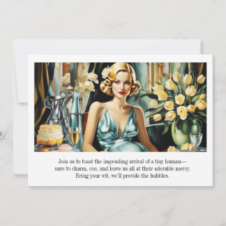 Rolig Vintage Glam Art Deco Inbjudningar