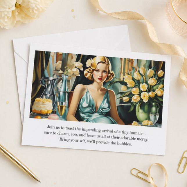 Rolig Vintage Glam Art Deco Inbjudningar (Skapare uppladdad)