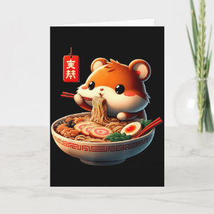 Rolig Vintage Groundhog Day Japansk Murmeldjur Äte Kort
