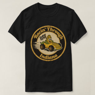 Rolig Vintage Indiana Majs Racingbil Retro T Shirt