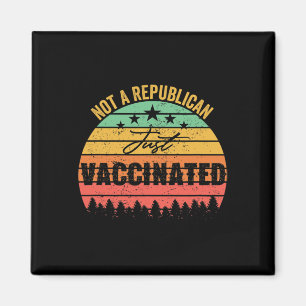 Rolig Vintage Inte Republikan Just Vaccinerad Magnet