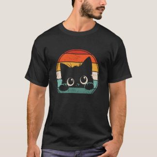 Rolig Vintage Katt Design Retro Katt Illustration T Shirt