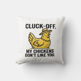 Rolig Vintage Kluck Av Kycklingälskare Minimalist Kudde
