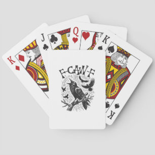Rolig Vintage Kråka F-Caw-F Casinokort