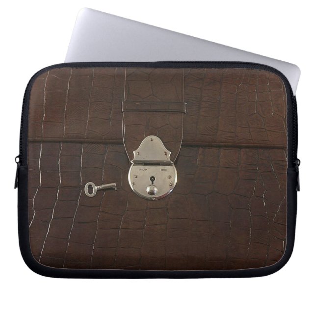 Rolig vintage krokodilbag laptop fodral (Framsidan)