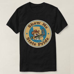 Rolig Vintage Missouri Malfisk Cowboyhatt Retro T Shirt
