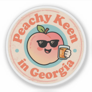 Rolig Vintage Peachy Keen i Georgia Peach Klistermärken