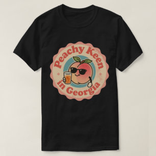 Rolig Vintage Peachy Keen i Georgia Peach T Shirt