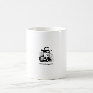 Rolig Vintage Pekande Man Du Gör Bra Kaffemugg