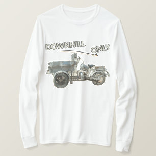 Rolig Vintage Push Me Motorcykel Långärmad T Shirt